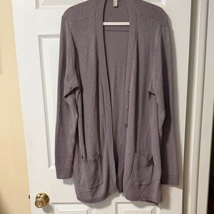 Womens LOGO by Lori Goldstein Cardigan lightweight sz XL